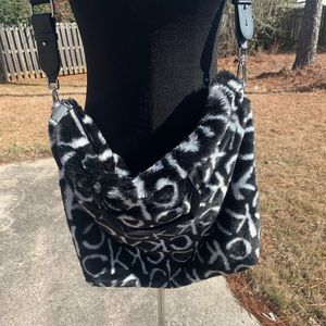 Calvin Klein Elise Faux Fur Novelty N/South Tote.